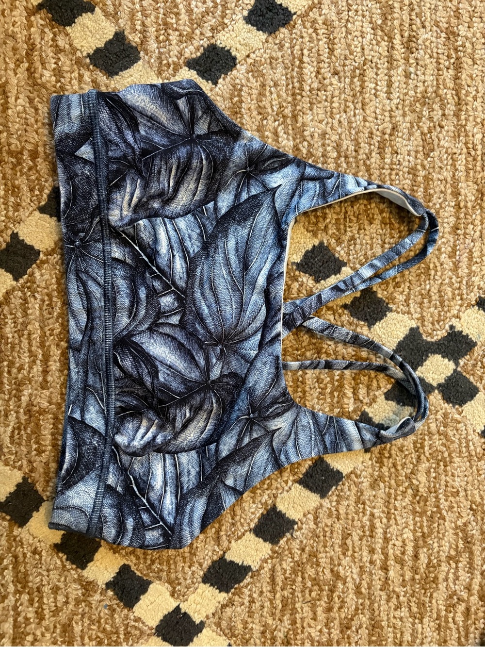 lululemon Navy Leaf-Print One-Piece
